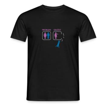 Problem gelöst Scheidung Single Beziehung Geschenk - Männer T-Shirt - Schwarz - Vorne - AI Model Male 178 light (178cm)