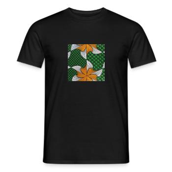 Wax kyoga Gewebe grün - Männer T-Shirt - Schwarz - Vorne - AI Model Male 178 light (178cm)