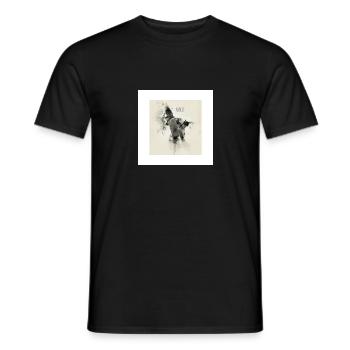 KUNST - Männer T-Shirt - Schwarz - Vorne - AI Model Male 178 light (178cm)