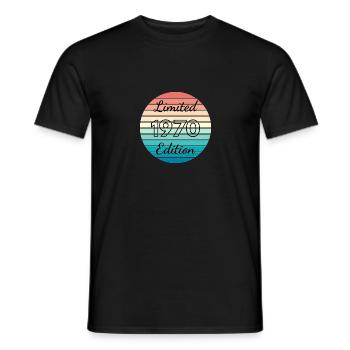 Limited edition 1970 - Men's T-Shirt - black - Front - AI Model Male 178 light (178cm)