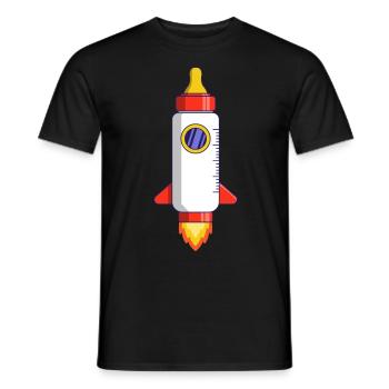 Fusée à lait pour les parents, le bébé et les enfants - T-shirt homme - noir - Devant - AI Model Male 178 light (178cm)