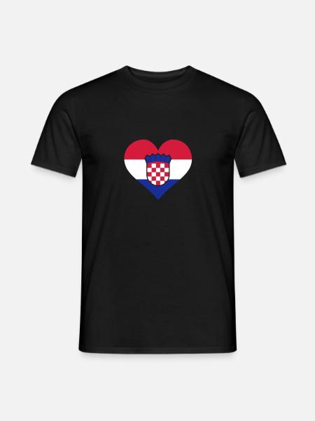 kroatien herz - Men's T-Shirt - black
