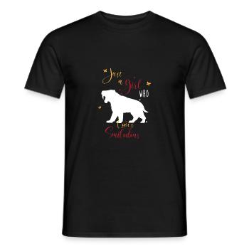 Säbelzahntiger - Männer T-Shirt - Schwarz - Vorne - AI Model Male 178 light (178cm)