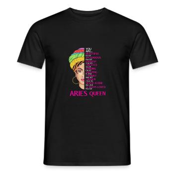 Sternzeichen Widder - Männer T-Shirt - Schwarz - Vorne - AI Model Male 178 light (178cm)
