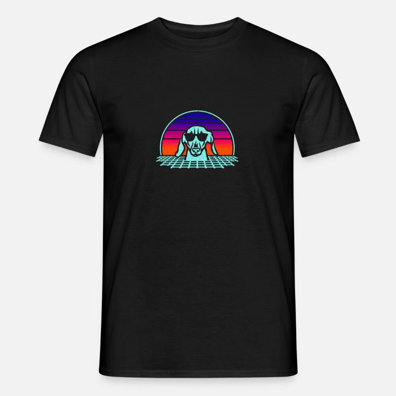 dackel - Männer T-Shirt - Schwarz