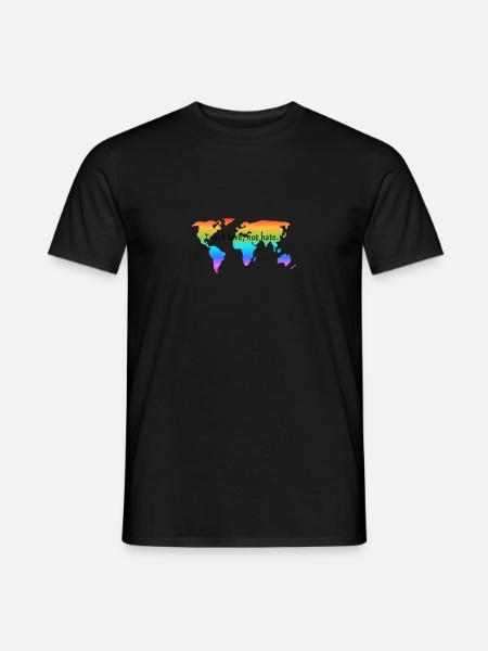 Teach love, not hate. Love is love. - Männer T-Shirt - Schwarz