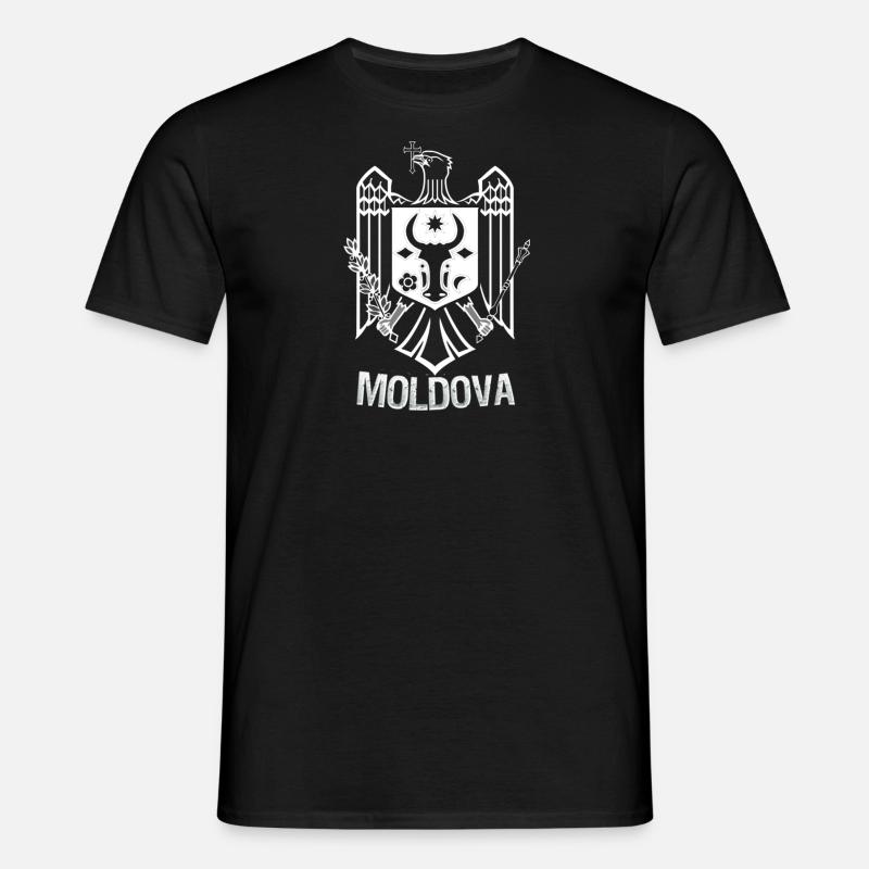 Camicia della stemma della Moldavia - Maglietta da uomo - nero