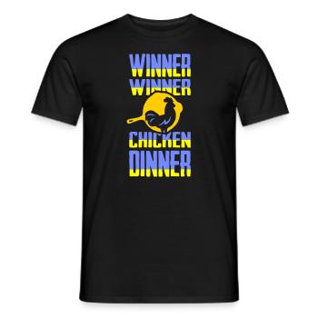 winer winer chicken dinner t-shirt - T-shirt homme - noir - Devant - AI Model Male 178 light (178cm)