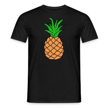 Ananas Zeichnung - Männer T-Shirt - Schwarz - Vorne - AI Model Male 178 light (178cm)