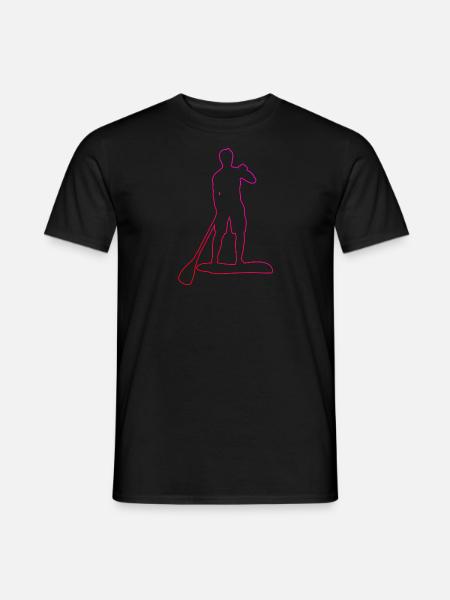 Stand up Paddling Board Damen Herren Standup Paddl - Männer T-Shirt - Schwarz