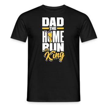Dad The Home Run King Fathers Baseball - Men's T-Shirt - black - Front - AI Model Male 178 light (178cm)