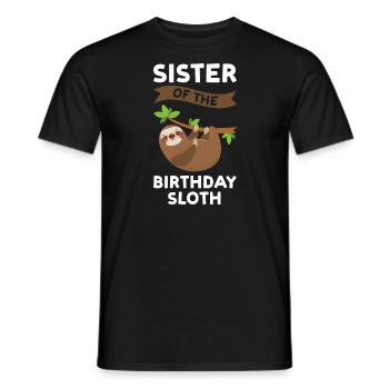 Geburtstag Schwester Bruder Geschenk - Männer T-Shirt - Schwarz - Vorne - AI Model Male 178 light (178cm)