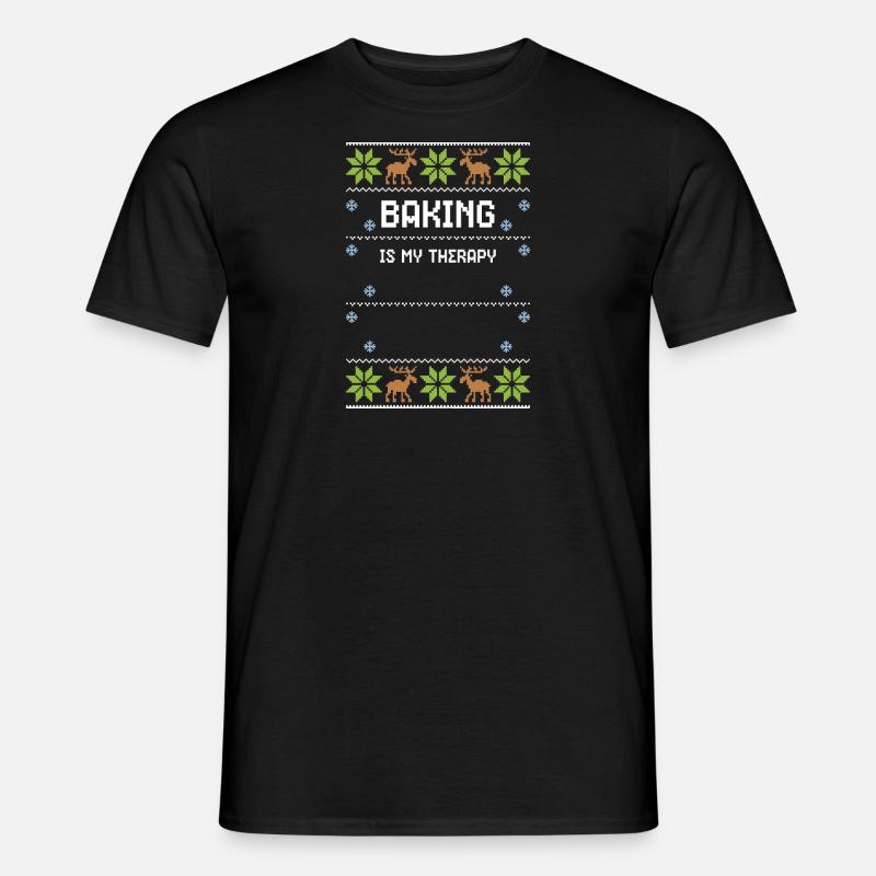 Baking Is My Therapy - Men's T-Shirt - black