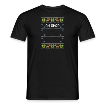 Oh Snap - Noël moche - T-shirt homme - noir - Devant - AI Model Male 178 light (178cm)