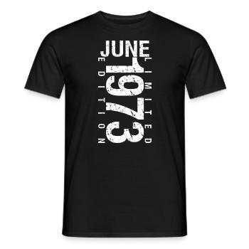 Juni 1973 Juni Geburtstagsgeschenk Juni 1973 - Männer T-Shirt - Schwarz - Vorne - AI Model Male 178 light (178cm)