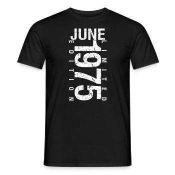 June 1975 June birthday gift June 1975 - Men's T-Shirt - black - Front - AI Model Male 178 light (178cm)