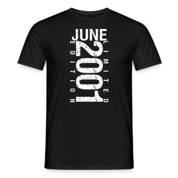 Juin 2001 Juin cadeau anniversaire June 2001 - T-shirt homme - noir - Devant - AI Model Male 178 light (178cm)