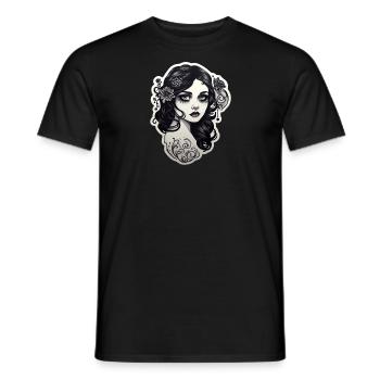 Goth Girl Gothic Mystical Horror Pretty - T-shirt homme - noir - Devant - AI Model Male 178 light (178cm)