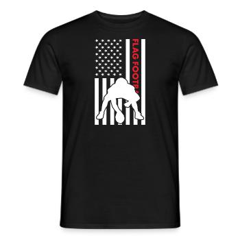 Sport Us Flag Flag Football - T-shirt homme - noir - Devant - AI Model Male 178 light (178cm)