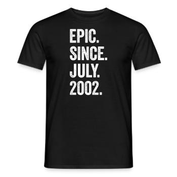 21 Years Old Epic Since July 2002 21st Birthday - Men's T-Shirt - black - Front - AI Model Male 178 light (178cm)