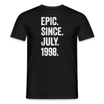 25 Years Old Epic Since July 1998 25th Birthday - Men's T-Shirt - black - Front - AI Model Male 178 light (178cm)
