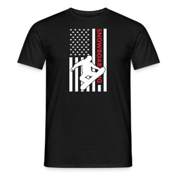 Sport Us Flag Snowboarding - Männer T-Shirt - Schwarz - Vorne - AI Model Male 178 light (178cm)