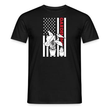 Jardinier Us Drapeau Jardinage - T-shirt homme - noir - Devant - AI Model Male 178 light (178cm)