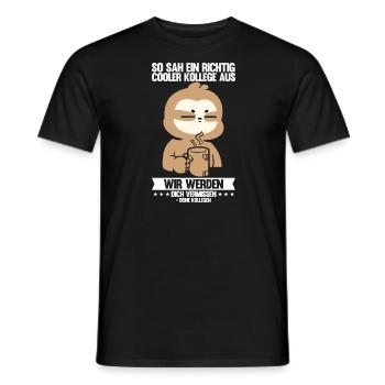 Abschied Kollegin Abschiedsparty Geschenk - Männer T-Shirt - Schwarz - Vorne - AI Model Male 178 light (178cm)