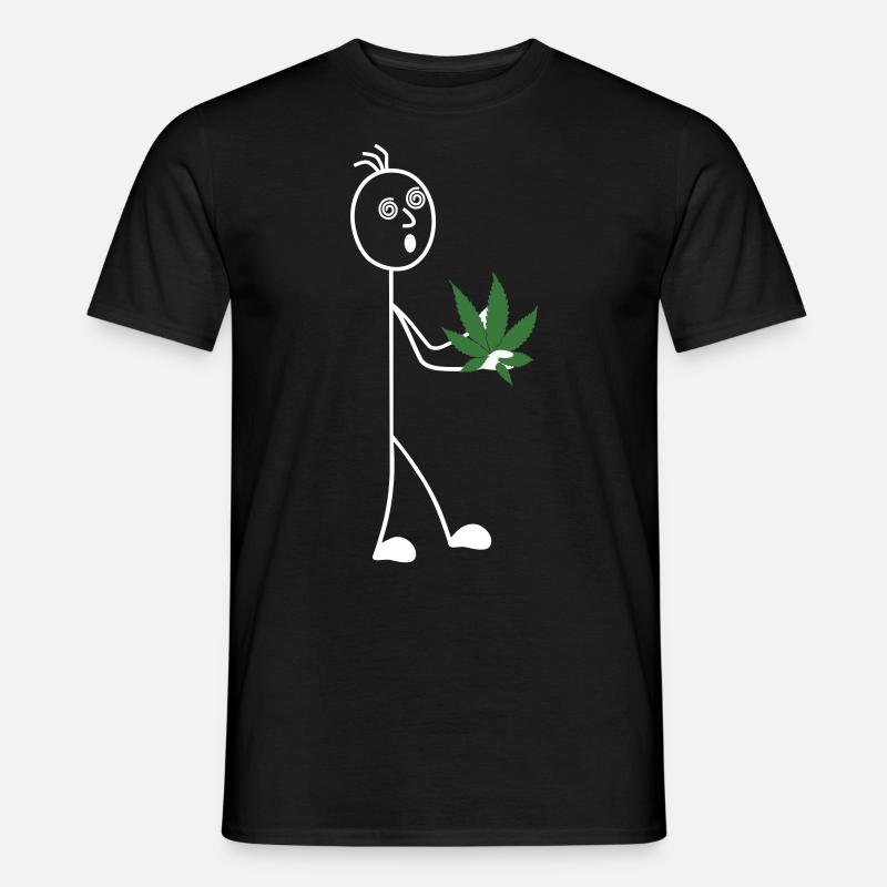 Hobbygärtner Strichmännchen - Männer T-Shirt - Schwarz