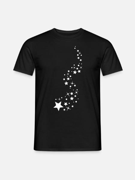 Glitzer Sterne Feenstaub Sternchen Sternenstaub - Männer T-Shirt - Schwarz