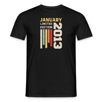 Janvier 2012 - Cadeau anniversaire Janvier 2012 - T-shirt homme - noir - Devant - AI Model Male 178 light (178cm)