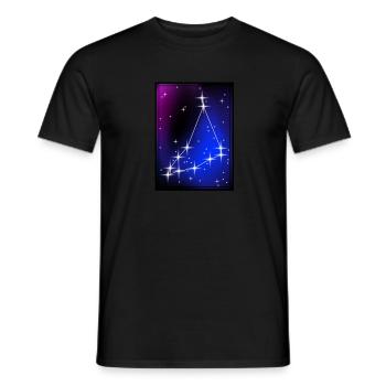 Zodiac constellation alignment -Capricorn - Men's T-Shirt - black - Front - AI Model Male 178 light (178cm)