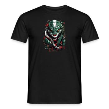 Snake - Men's T-Shirt - black - Front - AI Model Male 178 light (178cm)