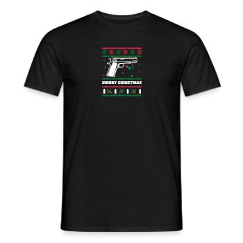 1911 Zubehör 1911 .45 ACP Sportschießen IPSC - Männer T-Shirt - Schwarz - Vorne - AI Model Male 178 light (178cm)