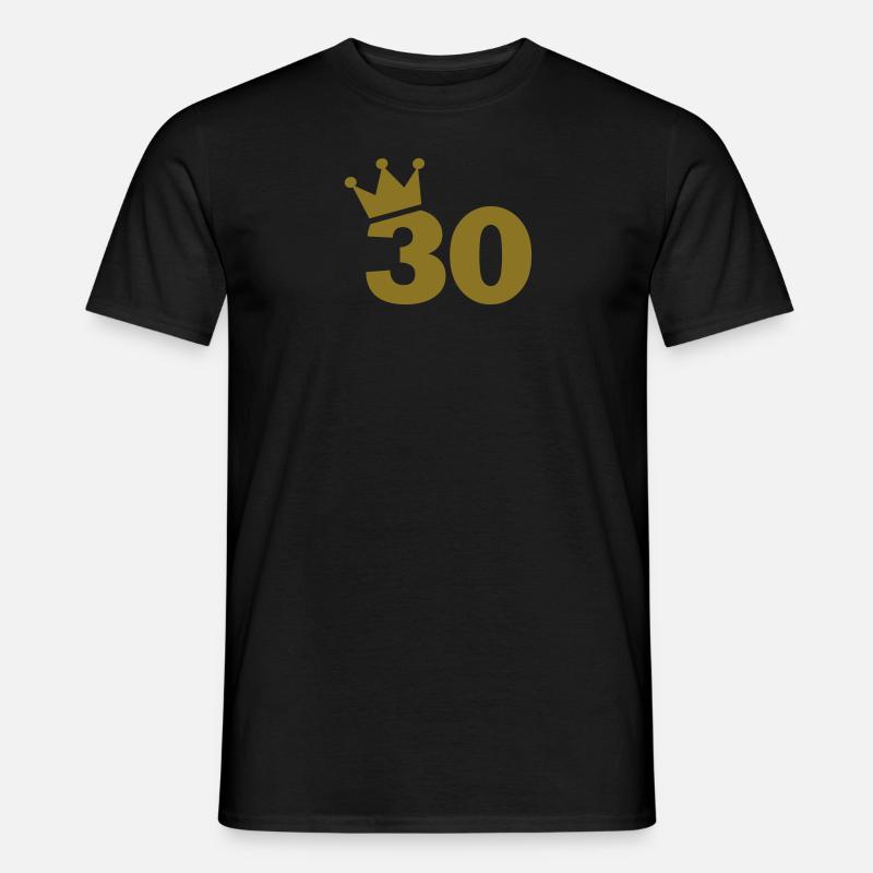 30 - Männer T-Shirt - Schwarz