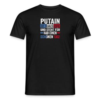 French French France - Men's T-Shirt - black - Front - AI Model Male 178 light (178cm)