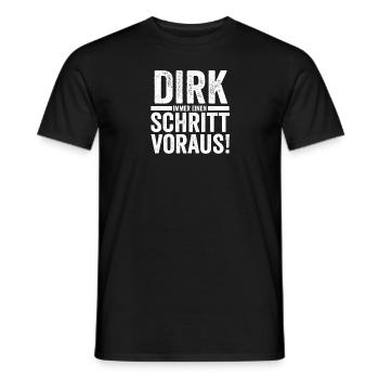 Prénom Dirk - T-shirt homme - noir - Devant - AI Model Male 178 light (178cm)