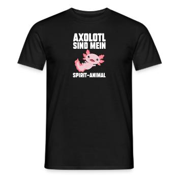 Axolotl - T-shirt homme - noir - Devant - AI Model Male 178 light (178cm)