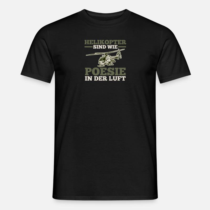 Pilot Hubschrauber Helikopter - Männer T-Shirt - Schwarz