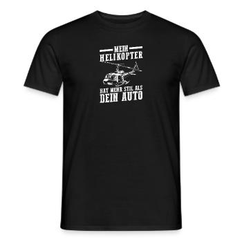 Pilot Hubschrauber Helikopter - Männer T-Shirt - Schwarz - Vorne - AI Model Male 178 light (178cm)