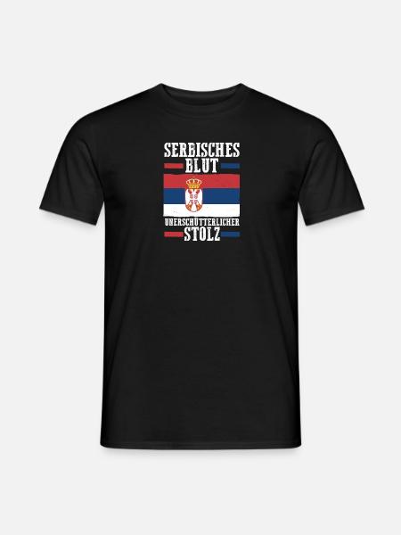 Serbe Serbe Serbie - T-shirt homme - noir