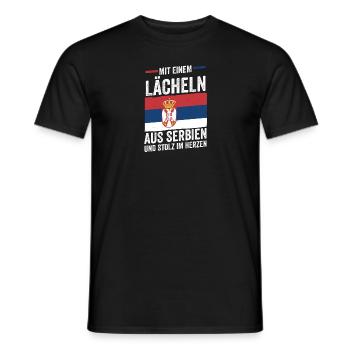 Serbe Serbe Serbie - T-shirt homme - noir - Devant - AI Model Male 178 light (178cm)