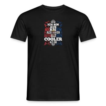 Serbe Serbe Serbie - T-shirt homme - noir - Devant - AI Model Male 178 light (178cm)