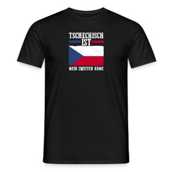 Tchèques République tchèque - T-shirt homme - noir - Devant - AI Model Male 178 light (178cm)