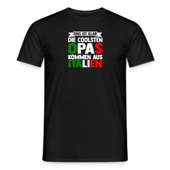 Italia Italian Grandpa Nonno Italian Italy - Men's T-Shirt - black - Front - AI Model Male 178 light (178cm)