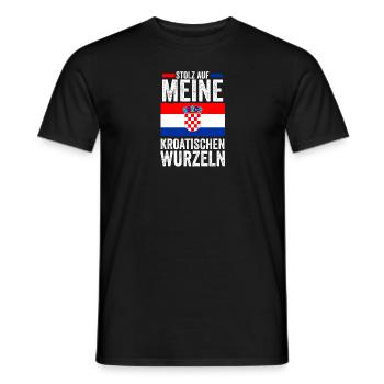 Kroate Kroatisch Kroatien - Männer T-Shirt - Schwarz - Vorne - AI Model Male 178 light (178cm)