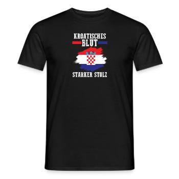 Kroate Kroatisch Kroatien - Männer T-Shirt - Schwarz - Vorne - AI Model Male 178 light (178cm)