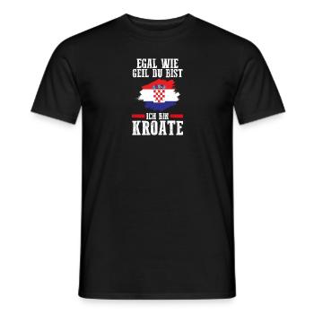 Kroate Kroatisch Kroatien - Männer T-Shirt - Schwarz - Vorne - AI Model Male 178 light (178cm)