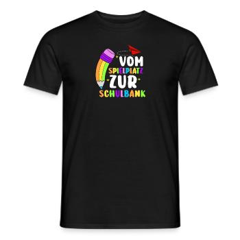 First Grade Elementary School Back to School Gift - Men's T-Shirt - black - Front - AI Model Male 178 light (178cm)