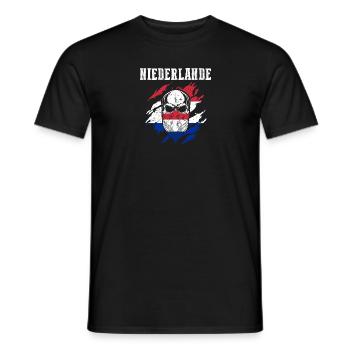 Holland Niederländer Niederlande - Männer T-Shirt - Schwarz - Vorne - AI Model Male 178 light (178cm)